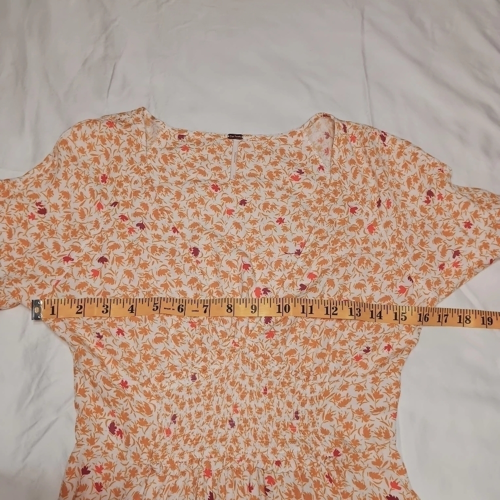 Free People In Full Bloom Smocked Waist Midi Dress Size XS - Picture 7 of 9